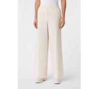 Wide-Leg-Hose aus Feincord mit Elastikbund beige 34