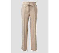 Wide-Leg-Hose aus hochwertigem Viskosemix mit Bindegürtel 38/LONG Beige 2177260.83W2.38_LONG