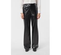 Wide-Leg-Hose aus Kunstleder schwarz 42/REG