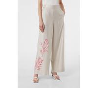 Wide-Leg-Hose aus Leinenmix mit Printdetail beige 38/REG