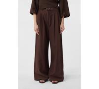 Wide-Leg-Hose aus Leinenmix mit Stoffgürtel | comma x Füsun Lindner braun 44/REG