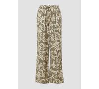 QS Wide-Leg-Hose aus Musselin
