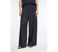 Wide-Leg-Hose aus Satin blau 32/REG