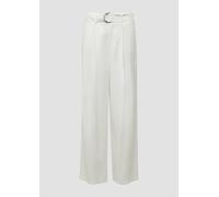 Wide-Leg-Hose aus Viskosemix mit Stoffgürtel 42 creme 2164299.0210.42