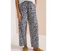 Wide Leg Hose im Loose Fit mit Leo-Print