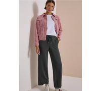 Stoffhose CECIL, Damen, Gr. M, Länge 30, grün (faded olive), Stoff, 47% Viskose, 45% Polyester, 8% Elasthan, unifarben, loose fit lang, Hosen Stoffhose, mit Wide Legs (12344653-M) faded olive