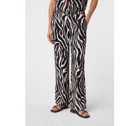 Wide-Leg-Hose mit All-over-Print und Eingrifftaschen beige|schwarz 34