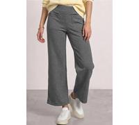 Stoffhose STREET ONE, Damen, Gr. 44, Länge 28, armor grau, Stoff, 73% Polyester, 24% Viskose, 3% Elasthan, unifarben, normal 7/8-Länge, Hosen Stoffhose, mit Wide Legs (83349525-44) armor grau