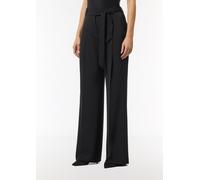 Wide-Leg-Hose mit Bindegürtel schwarz 38/REG