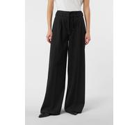 Wide Leg-Hose mit Bundfalten und Bindedetail schwarz 42/REG