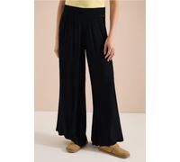 Stoffhose CECIL, Damen, Gr. XL, Länge 30, schwarz, Stoff, 100% Viskose, unifarben, loose fit lang, Hosen Stoffhose, High Waist (77292345-XL) schwarz