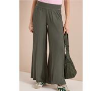 Stoffhose CECIL, Damen, Gr. 3XL, Länge 30, grün (khaki), Stoff, 100% Viskose, unifarben, loose fit lang, Hosen Stoffhose, High Waist (99623529-XXXL) khaki
