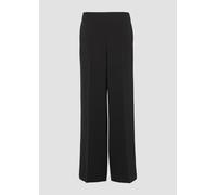Wide-Leg-Hose mit elastischem Bund 42 schwarz