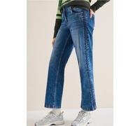 Cecil Loose-fit-Jeans Damen High Waist Gr. 33 Länge 30 mid blau wash