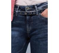 Loose-fit-Jeans STREET ONE "Style Emee", Damen, Gr. 33, Länge 30, medium blau soft washed, Denim/Jeans, Obermaterial: 76% Baumwolle, 18% Lyocell, 4% Elastomultiester, 2% Elasthan, unifarben, loose fit