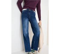 Slim-fit-Jeans CECIL, Damen, Gr. 36, Länge 32, mid blau wash, Jeans, 78% Baumwolle, 20% Polyester, 2% Elasthan, unifarben, lang, Jeans Slim-fit-Jeans, High Waist (18609900-36) mid blau wash