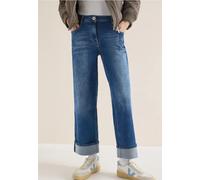 Cecil Damen Wide Leg Jeans in Blau, Gr: 27