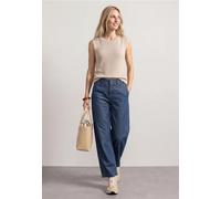 Weite Jeans STREET ONE "Style Emee", Damen, Gr. 31, Länge 26, blau (dunkelblau washed), Denim/Jeans, Obermaterial: 58% Modal, 42% Baumwolle, unifarben, normal lang, Jeans, im 4-Pocket-Style (40513511-