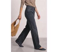 Street One Damen Wide Leg Jeans mit Details am Bund 3819402