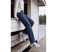 Loose-fit-Jeans CECIL, Damen, Gr. 30, Länge 28, mid blau used wash, Jeans, 83% Baumwolle, 15% Polyester, 2% Elasthan, unifarben, lang, Jeans, mit Wide Legs (98351138-30) mid blau used wash