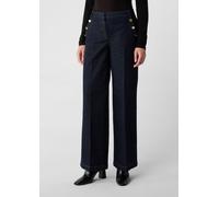 Wide-Leg-Jeans mit Zierknöpfen blau 36