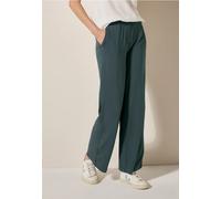 Stoffhose CECIL, Damen, Gr. XL, Länge 28, grün (slate khaki), Stoff, 95% Viskose, 5% Elasthan, unifarben, loose fit lang, Hosen Stoffhose, mit seitlichen Einschubtaschen (14721303-XL) slate khaki