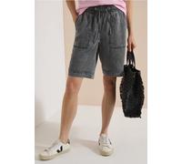 Cecil Damen Wide Leg Shorts im Loose Fit in Grau, Gr: M