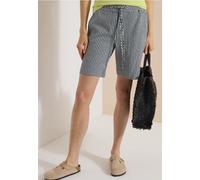 Shorts CECIL, Damen, Gr. XXL (46), blau (universal blau), Stoff, 73% Viskose, 25% Polyester, 2% Elasthan, gestreift, loose fit kurz, Hosen Shorts, in Bermuda-Länge (73371640-XXL) universal blau