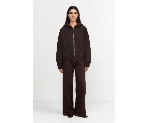 Wide-Leg Sweatpants XL dark chocolate