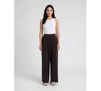 Schlupfhose SMITH & SOUL, Damen, Gr. S, N-Gr, schwarz choc, Jersey, Obermaterial: 48% Polyester, 46% Modal, 6% Elasthan, unifarben, lang, Hosen Schlupfhose, mit Bundfalten, Wide Leg (98890622-S) schwa