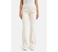 Milano Italy Damen Stoffhose mit Elastikbund und Biesen Cream, S