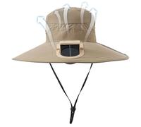 Wiederaufladbare Solarkappe, breite Kappe, atmungsaktive Befestigung mit Sturdy Build, Outdoor-Zubehör mit tragbarer Nutzung, 55,9 - 58,9 cm Sonnenblenden-Organizer, Cooling Gear für Damen und Herren