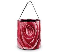 Wiederverwendbare Halloween-Tragetasche, Süßigkeitentaschen, Surfbrett-Motiv, tragbare Snack-Tasche für Geschenke, Einkaufen, Blumenrose, Einheitsgröße