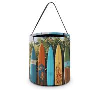 Wiederverwendbare Halloween-Tragetasche, Süßigkeitentaschen, Surfbrett-Motiv, tragbare Snack-Tasche für Geschenke, Einkaufen, Surf's Up Surfboard, Einheitsgröße