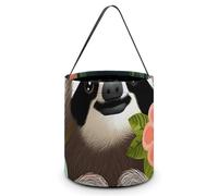 Wiederverwendbare Halloween-Tragetasche, Süßigkeitentüten, cooles Schlagzeug-Set, tragbare Snack-Tasche für Geschenke, Einkaufen, Niedliche Faultier, Einheitsgröße