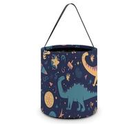 Wiederverwendbare Halloween-Tragetasche, Süßigkeitentüten, Dinosaurier und Sterne, bunt, tragbar, Snack-Tasche für Geschenke, Einkaufen