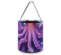 Wiederverwendbare Halloween-Tragetasche, Süßigkeitentüten, Weihnachten, Katze, tragbare Snack-Tasche für Geschenke, Einkaufen, Bunte Kraken, Einheitsgröße