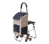 Wiederverwendbarer Einkaufswagen mit abnehmbarer Tasche, multifunktionaler tragbarer Trolley für Supermarkt und Treppensteigen