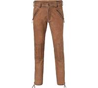 Wiesnkönig Herren Hose Wilhelm Premium Lederhose Herren lang | Model Lederhose Wilhelm Braun Größe 46-52 | Lederhose Herren Tracht für Wiesn Oktoberfest Volksfest Trachtenfest