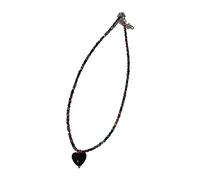 Wiffe Herz Anhänger Halskette, bunte Perlen Charm Halskette | Schlüsselbein Ketten Choker, eleganter Kragen Choker, handgefertigte Perlen Charm Halskette, einfache bunte Perlen