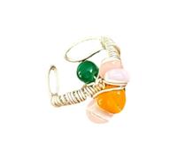 Wiffe Minimalistische, verschlungene Steinringe, inspirierter Fingerschmuck, zarte verstellbare Passform für jeden Anlass, verstellbare Umwicklung