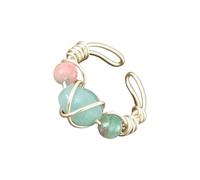 Wiffe Minimalistische, verschlungene Steinringe, inspirierter Fingerschmuck, zarte verstellbare Passform für jeden Anlass, verstellbare Umwicklung