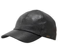 Wigens Kal Elk Baseballcap mit Ohrenklappen aus Elchleder - Dunkelbraun (814) - 59 cm
