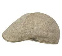 Wigens Pub Cap Schnabel Flatcap aus Leinen - Hellbraun (800) - 57 cm