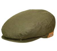 Wigens Walker Gore-Tex Schirmmütze mit Ohrenklappen aus gewachster Baumwolle - Oliv (85) - 55 cm