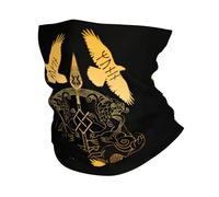 Wikinger Doppel Rabe Wolf Muster Bandana Schlauchschal - Sommer Männer Frauen Multifunktionale Kopfbedeckung Halstuch - Nordische Mythologie Grafiken Harajuku Neuheit Freizeit Halstuch