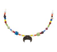 Wikinger Fibelkette Bunt mit Anhänger Mond bronze