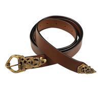 Wikinger Ledergürtel „Midgardschlange“, Braun