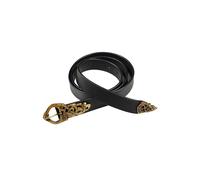 Wikinger Ledergürtel mit massiver Messingschnalle