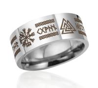 Wikinger Ringe für Männer Frauen Nordische Runen Mjolnir Vegvisir Kompass Triskele Valknut Helm der Amulett Ring keltischen Knoten Triquetra Ring Größe 7-12
